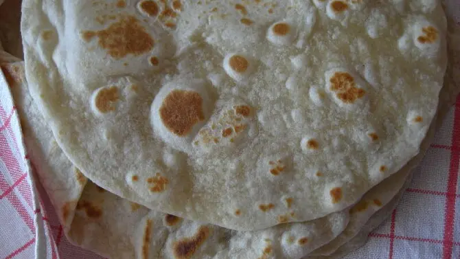 Homemade tortillas stack