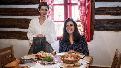 Women with easter food