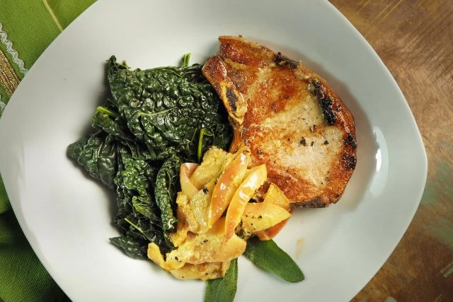 Pork chop with vegetables