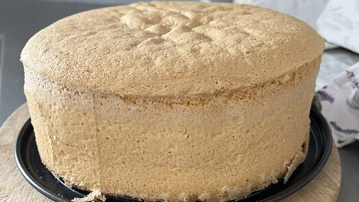 Baked sponge cake base