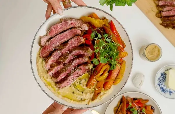 Surovina: hovězí maso, recept s dušenými zeleninovými přílohami