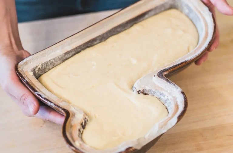 Easter lamb dough in mold